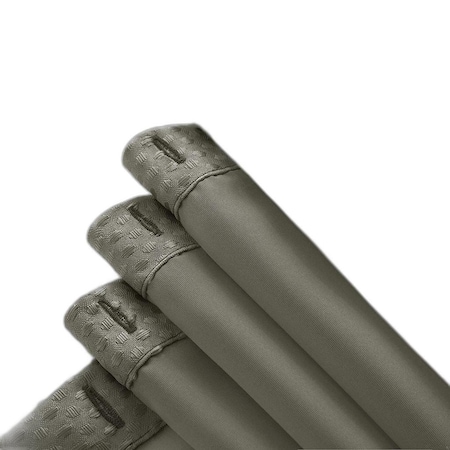 Homeroots 72 x 70 x 1 in. Gray Sheer & Grid Shower Curtain & Liner Set 399753